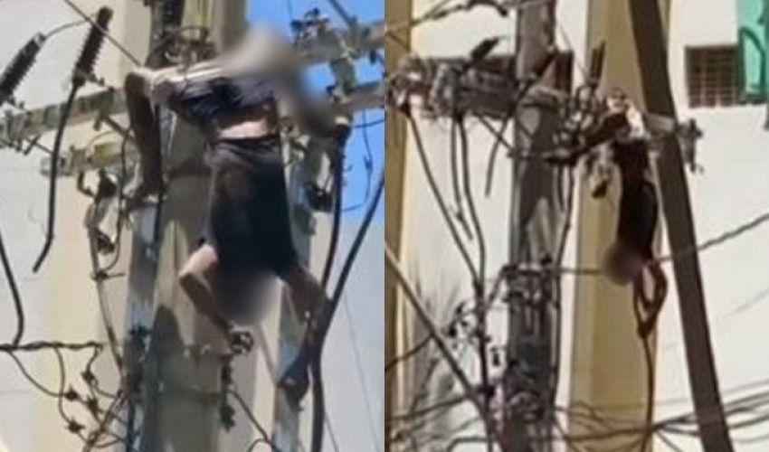 Homem fica preso em poste de iluminação enquanto tentava furtar fios no bairro do Candeal, em Salvador